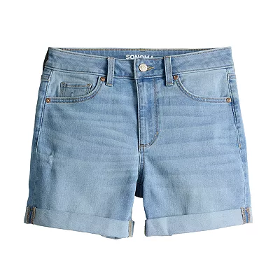 Sonoma High-Waisted Distressed Shorts